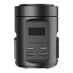 A Photo Of Powerology MagSafe Power Hub PD 65W with 2x Universal Sockets 2200W - Black