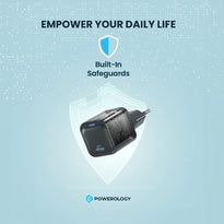 Powerology Ultra-Compact GaN Charger PD 20W EU - Black