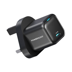 A Photo Of Powerology Ultra-Compact GaN Charger - Black-20w
