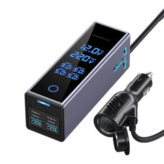 A Photo Of Powerology 2AC Socket Car Power Inverter - Gray