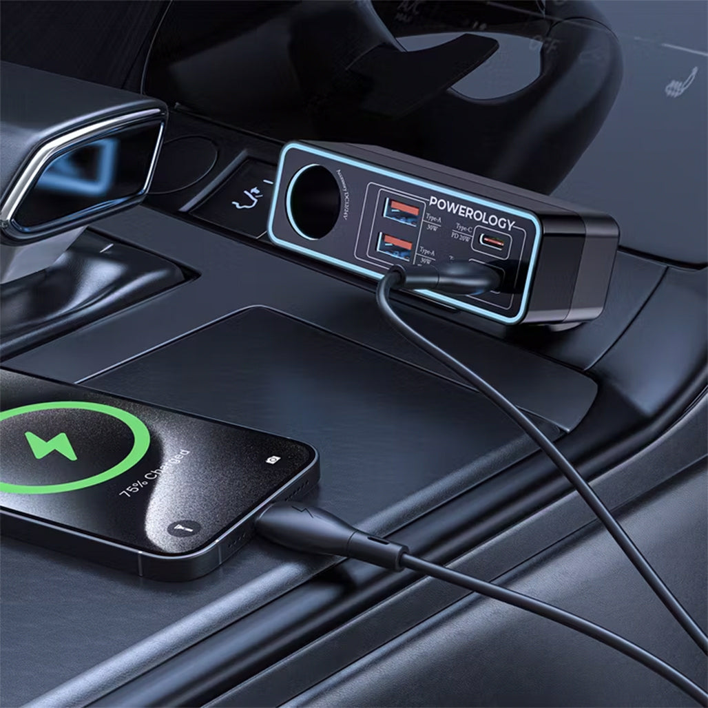 A Photo Of Powerology Brio 125W Multi-Port Car Charger