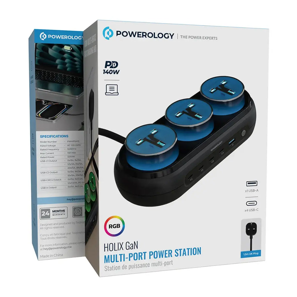 A Photo Of Powerology Holix Gan Multi-Port Power Station
