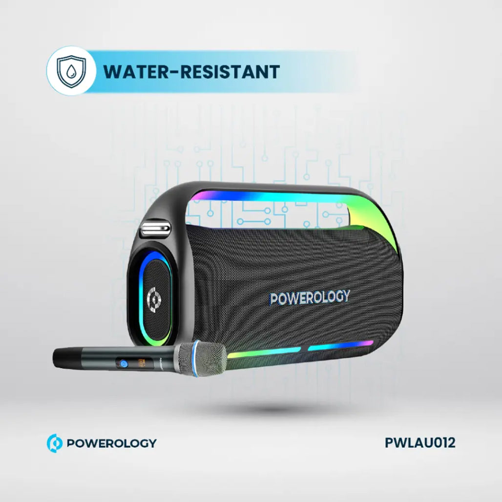 A Photo Of Powerology Deep Bass Party Speaker - Black