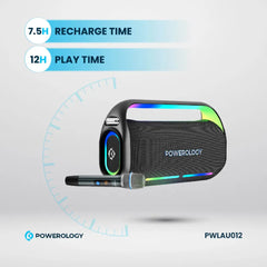 A Photo Of Powerology Deep Bass Party Speaker - Black