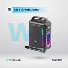 A Photo Of Powerology Karaoke Party Speaker - Silver