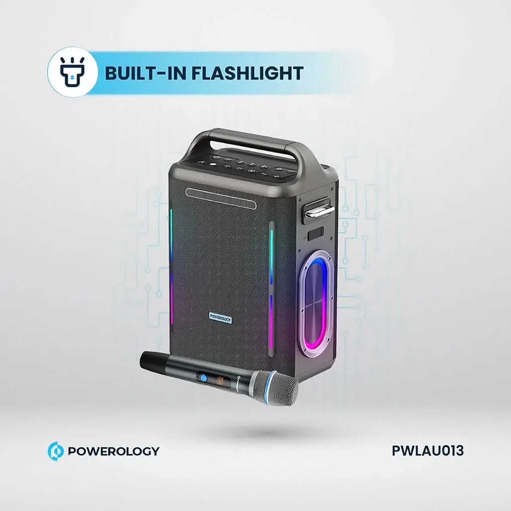 A Photo Of Powerology Karaoke Party Speaker - Silver