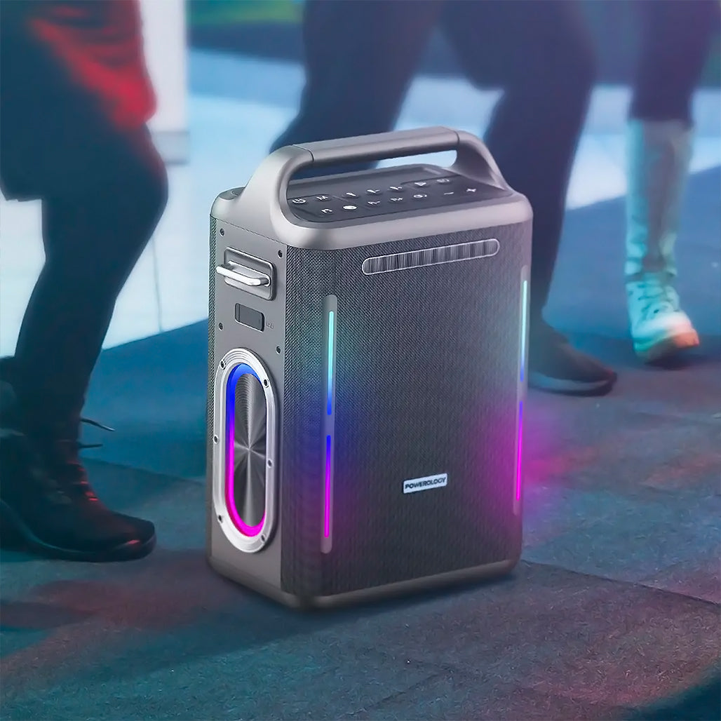 A Photo Of Powerology Karaoke Party Speaker - Silver
