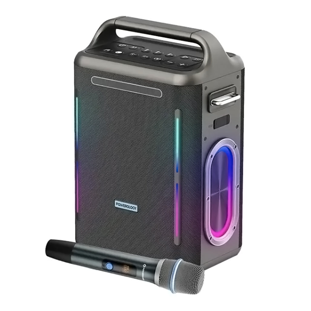 A Photo Of Powerology Karaoke Party Speaker - Silver