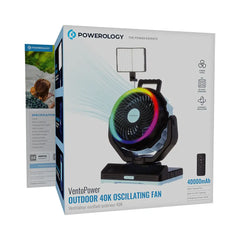 A Photo Of Powerology VentoPower Outdoor 40K Oscillating Fan - Blue/Black
