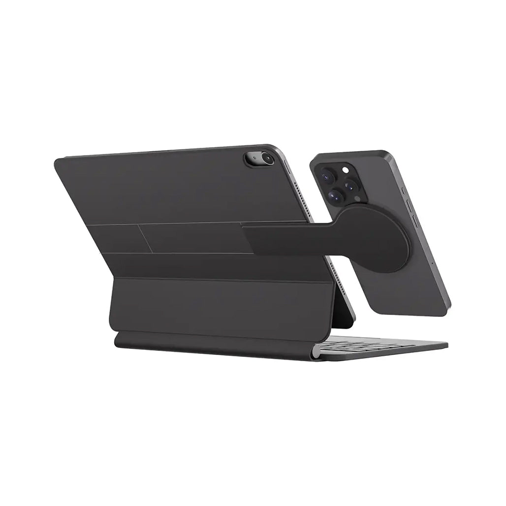 A Photo Of Powerology DynaBoard Wireless Keyboard Case With MagSafe Phone Holder for iPad 11