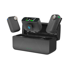 A Photo Of Powerology Pure Q1 AI Noise-Cancelling Wireless Microphone – Black