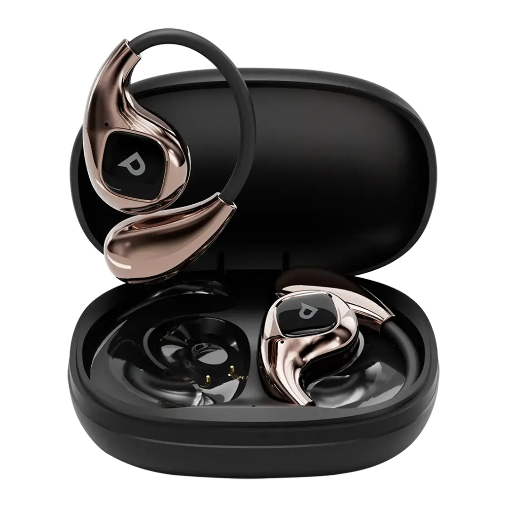 A Photo Of Powerology Nammos Open-Ear Earbuds - Matte Black