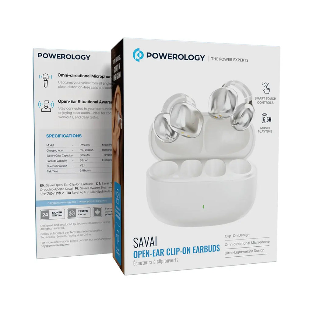 A Photo Of Powerology Savai Open-Ear Clip-On Earbuds