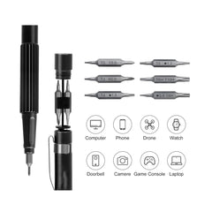 A Photo Of Pen Type Screwdriver 13 IN 1 - Compact, Portable, and Magnetic Black Tool Set