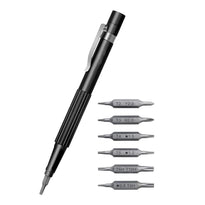 Pen Type Screwdriver 13 IN 1 - Compact, Portable, and Magnetic Black Tool Set