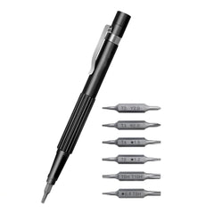 A Photo Of Pen Type Screwdriver 13 IN 1 - Compact, Portable, and Magnetic Black Tool Set