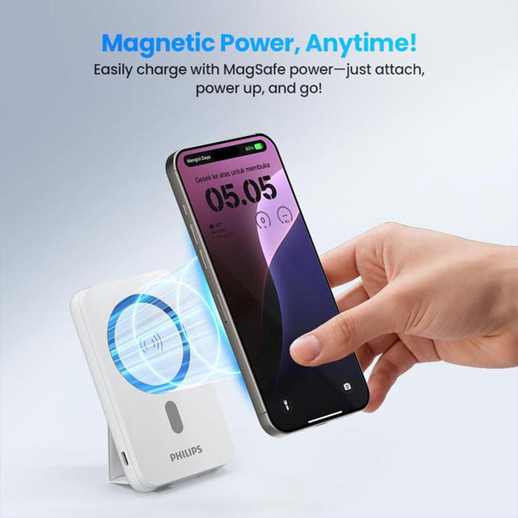 A Photo Of Philips Magnetic Wireless Power Bank with Stand
