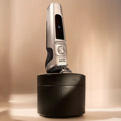 A Photo Of Philips Norelco S9000 Prestige Wet & Dry Electric Shaver with SenseIQ – Skin-Level Precision Shaving for Sensitive Skin