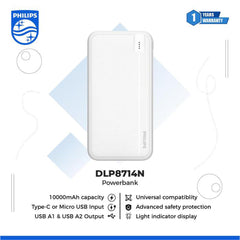A Photo Of Philips Power Bank Fast Charging Dual Port With Advanced Safety Protection