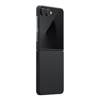 Pitaka Ultra-Slim Case for Samsung Galaxy Z Flip7 - 600D Black/Grey (Twill)