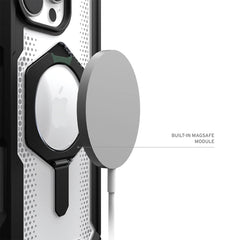 A Photo Of UAG Plasma XTE iPhone 16 Pro Case - Black/Clear | Durable, MagSafe-Compatible Case with Kickstand and 20 ft Drop Protection