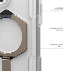 A Photo Of UAG Plasma XTE iPhone 16 Pro Max Case - Clear/Titanium | Ultimate Drop Protection, MagSafe Compatibility, and Metal Kickstand