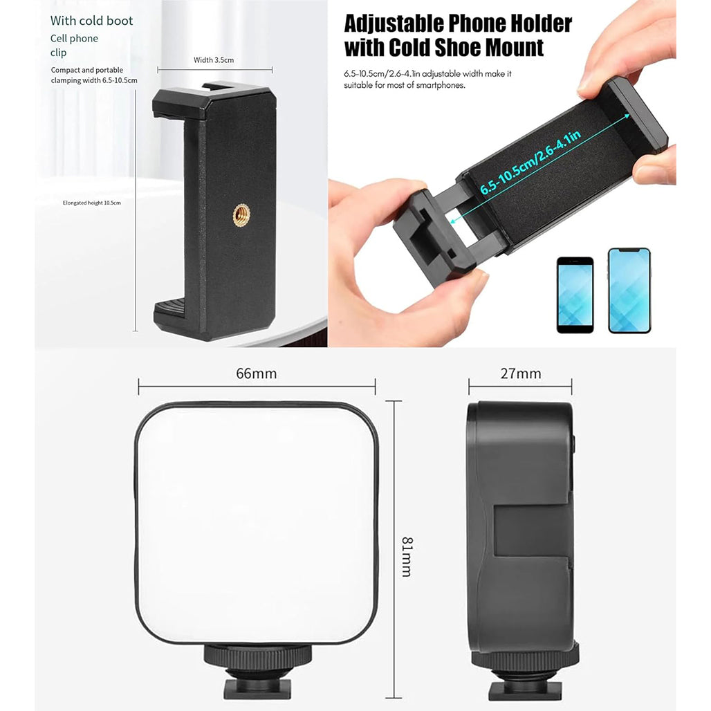 A Photo Of Plokama PK-777 - 5-in-1 Smartphone Video Rig Kit with Microphone, LED Light & Tripod