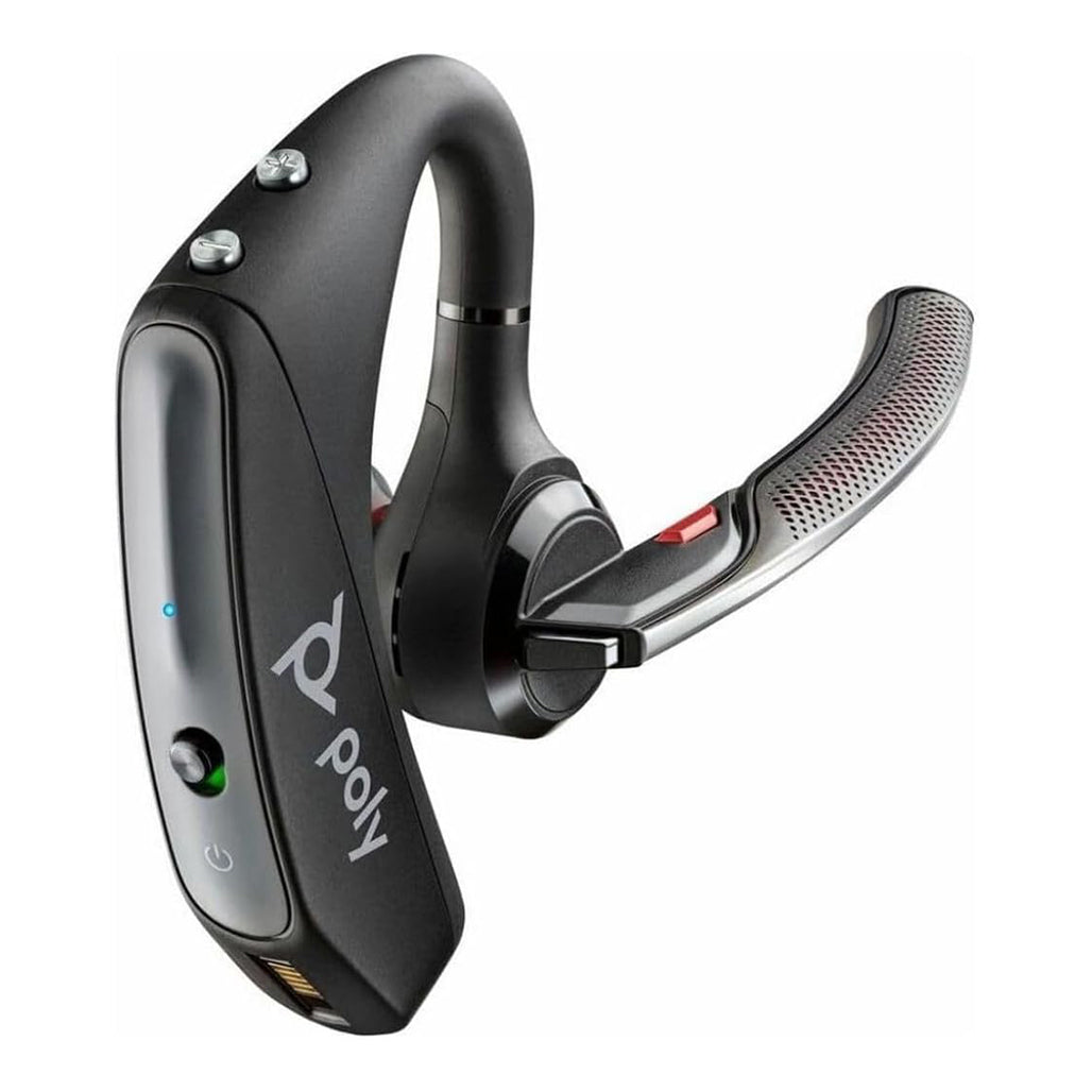 A Photo Of Poly Voyager 5200 UC Bluetooth Headset with Charging Case