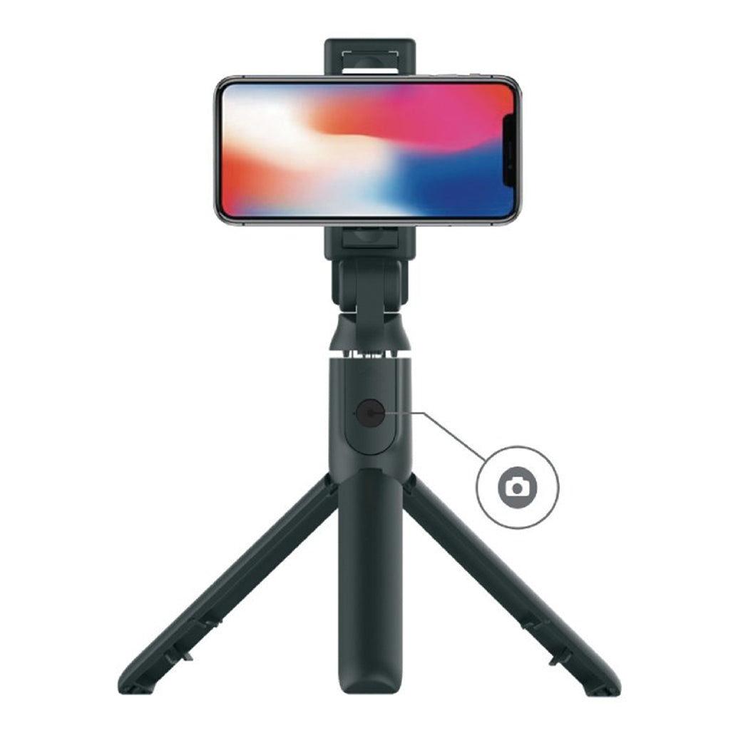 A Photo Of Porodo Bluetooth Selfie Stick with Tripod Stand & Detachable Remote Shutter | PD-UBTSV3-BK