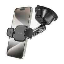 Porodo Cradle Suction Cup Phone Mount with 360° Rotation – Non-Gel Pad, Universal Compatibility, Black