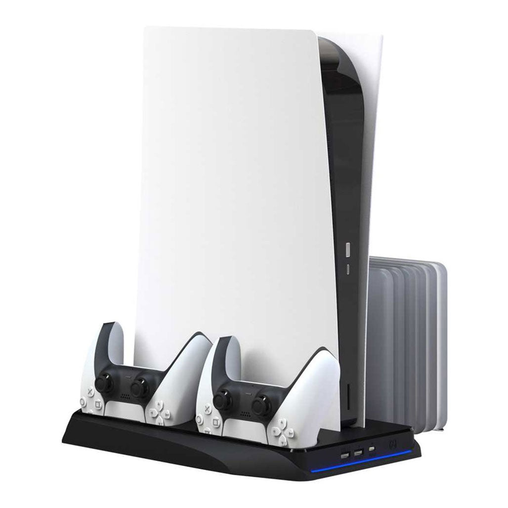 A Photo Of Porodo PDX116-BK Gaming PS5 Cooling And Charging Hub With Built-in Speed Touch Control