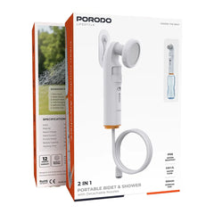 A Photo Of Porodo Lifestyle 2-In-1 Portable Bidet & Shower with Detachable Nozzles