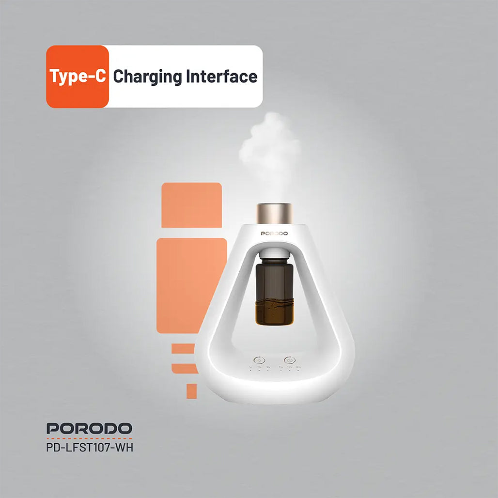 A Photo Of Porodo Lifestyle Aroma Sphere Waterless Diffuser – Long-Lasting Aromatherapy for Any Space