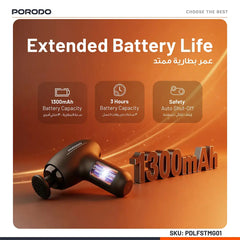 A Photo Of Porodo Lifestyle Cordless Mini Massage Gun
