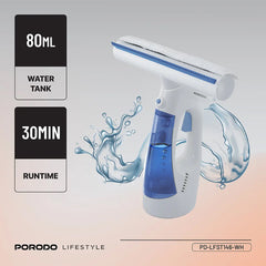 A Photo Of Porodo Lifestyle Handheld Window Cleaner – Rechargeable Glass Cleaning Vacuum with Spray, Wipe & Dry Function – 30-Min Runtime