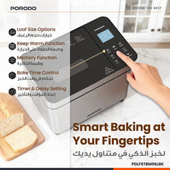 A Photo Of Porodo Lifestyle Khabaz Stainless Steel Automatic Bread Maker