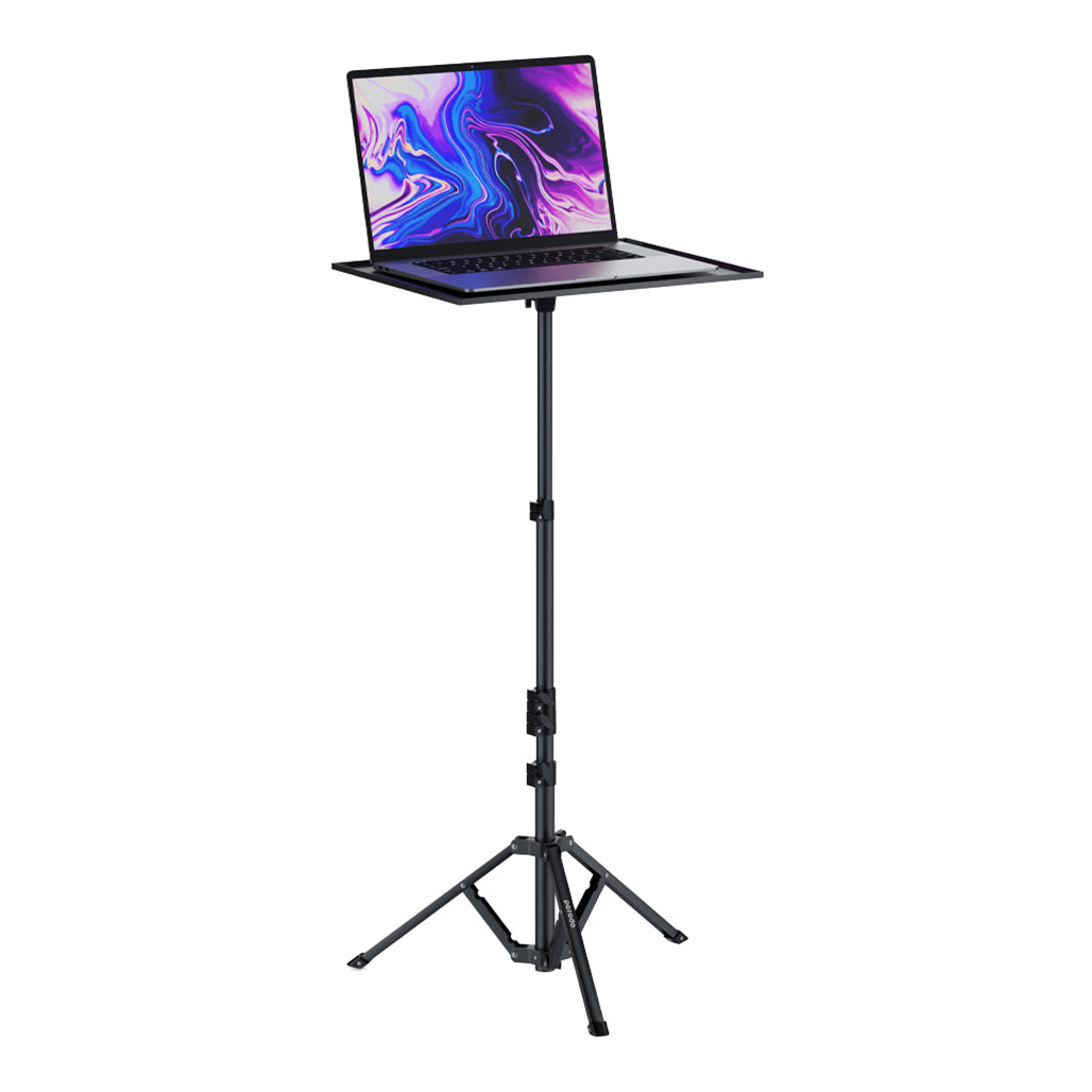 A Photo Of Porodo Multi-Function Stand for Projector & Laptop – Adjustable Height, Durable Aluminum Alloy