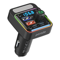 Porodo Quick-Charge FM Car Charger ( Dual USB-C & USB-A ) PD 36W - Black