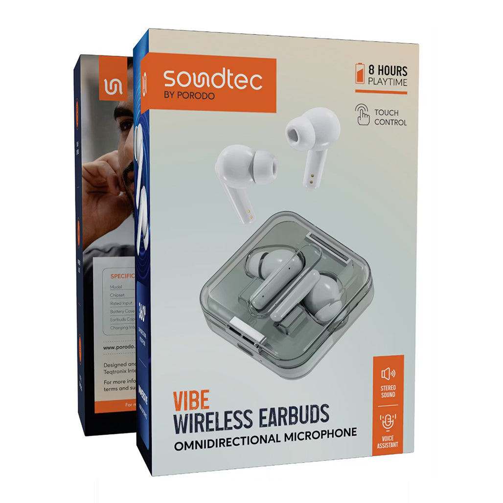 A Photo Of Porodo Soundtec Vibe Wireless Earbuds
