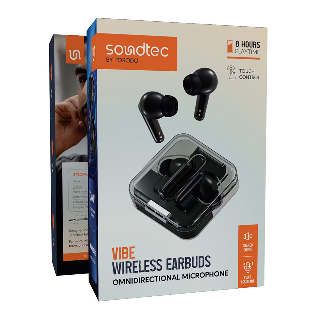 A Photo Of Porodo Soundtec Vibe Wireless Earbuds