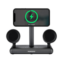 Porodo Wireless Speaker Charging Dock – 15W Fast Charger with Dual HiFi Speakers