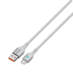 A Photo Of Porodo USB-A To USB-C Charging & Data Cable - Silver