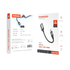 A Photo Of Porodo USB-C OTG Wire - Black