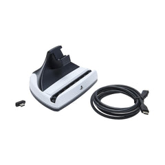 A Photo Of PowerA Charging Station for PlayStation Portal Remote Player – RGB Dock with Lumectra Lighting & Magnetic USB-C – Official PS5 Accessory