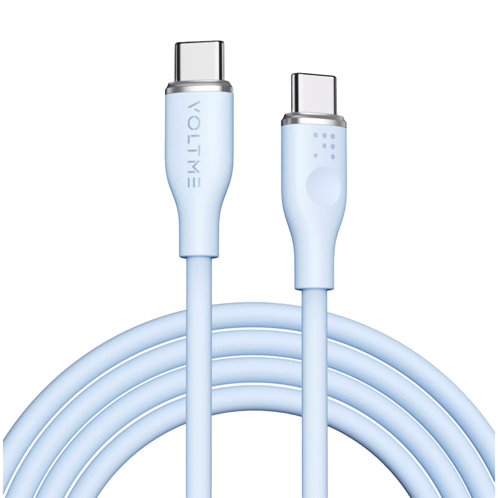 A Photo Of Voltme PowerLink Moss Liquid Silicone 100W USB-C to USB-C Fast Charging Cable 1M