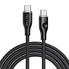 A Photo Of Voltme PowerLink Moss Liquid Silicone 100W USB-C to USB-C Fast Charging Cable 1M