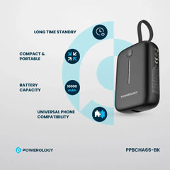 A Photo Of Powerology 10000mAh Power Bank - PPBCHA66-BK