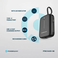 A Photo Of Powerology 10000mAh Power Bank - PPBCHA66-BK