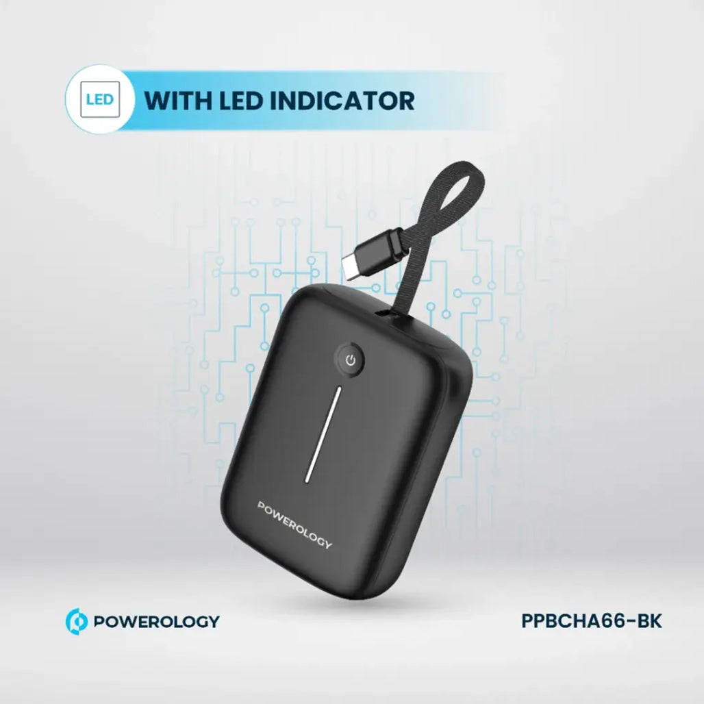 A Photo Of Powerology 10000mAh Power Bank - PPBCHA66-BK