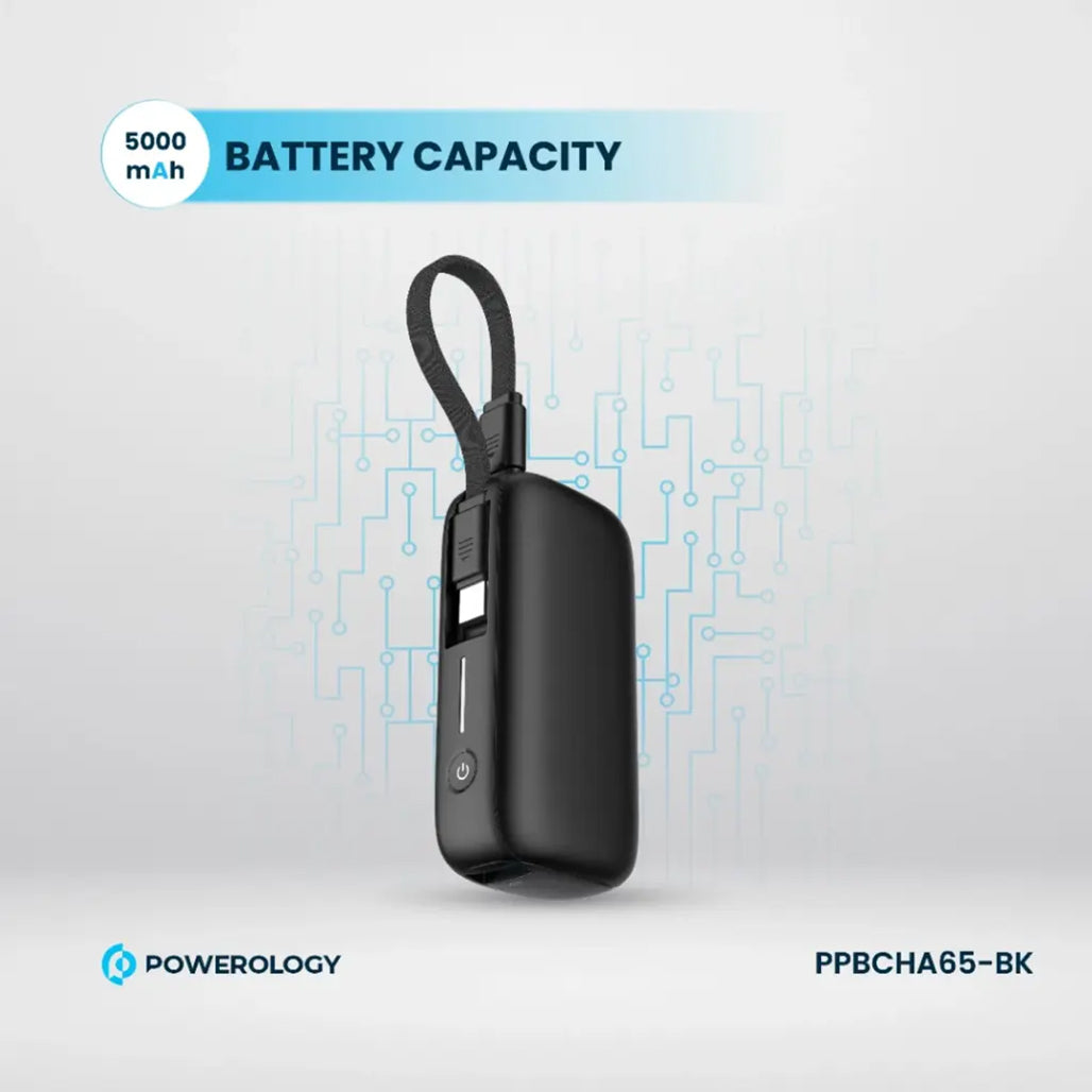 A Photo Of Powerology 5000mAh Power Bank - PPBCHA65-BK